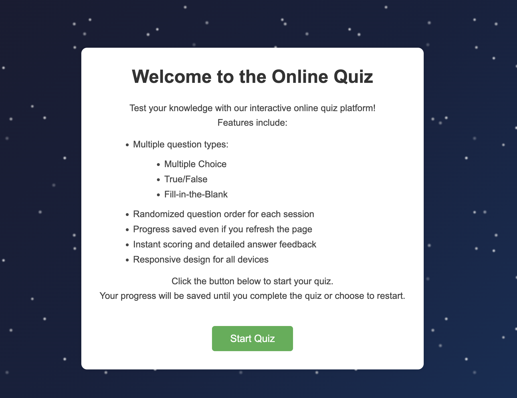online quiz